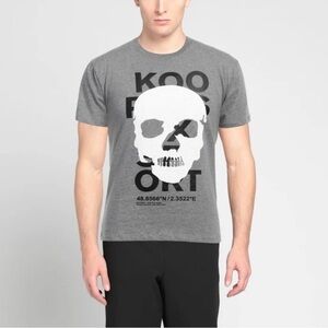 The Kooples Sport Skull Graphic Tee Gray Men’s Small Paris Streetwear